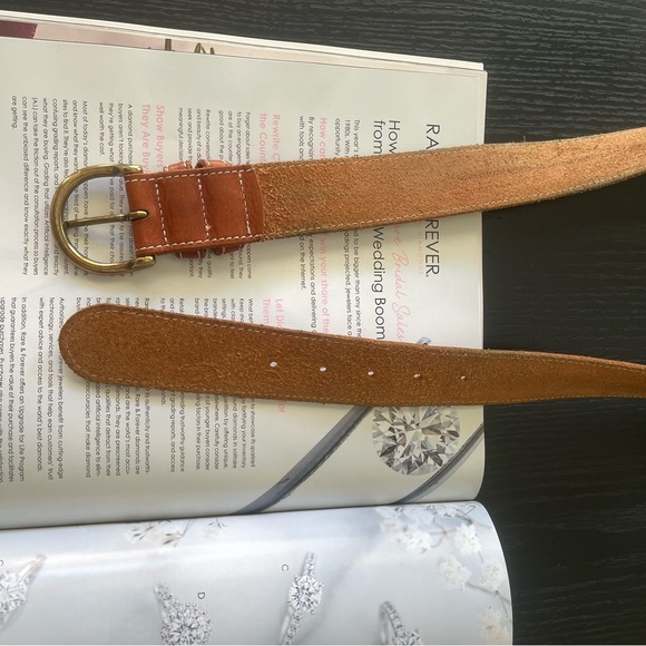 Genuine Leather Brown Ultra Soft Belt Size: 33 - Picture 5 of 7